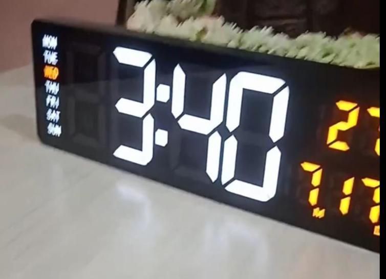 Projector Clock for Bedroom Digital Alarm Clock W/ Temperature Display